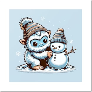 Li'l Legends™: Yeti Builds a Snowman Posters and Art